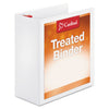 Cardinal Treated ClearVue Locking Slant-D Ring Binder, 3 Rings, 4" Capacity, 11 x 8.5, White