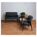 Alera Reception Lounge WL Series Guest Chair, 24.21" x 24.8" x 32.67", Tan Seat/Back, Mahogany Base