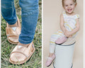 Juliet Kids' Barefoot Shoe Bundle | Gold & Pink Zero-Drop Shoes by ozznekshoes
