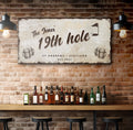 19th Hole Golf Personalized Sign III by Tailored Canvases