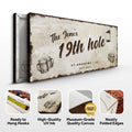 19th Hole Golf Personalized Sign III by Tailored Canvases