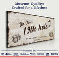 19th Hole Golf Personalized Sign III by Tailored Canvases