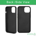 Sublimation Phone Black Rubber Cases for iPhone 17|16|15|14|13|12|11|Air|Plus|Pro|ProMax - Aluminum Insert by INNOSUB USA