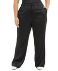 Danielle Bernstein Satin Pants-Black/Size 18W by Vanessa Jane