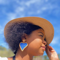 Sunny Days Heart Raffia Earrings