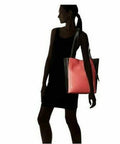 Calvin Klein Black Pink Two Tone Leather Karsyn Tote Bag by Vanessa Jane
