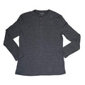 Club Room Thermal Waffle Knit Long Sleeve Henley Shirt by Vanessa Jane