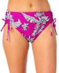 California Waves Juniors High-Waist Bikini Swim Bottom by Vanessa Jane