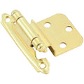 3/8in (10 mm) Inset Self-Closing, Face Mount Polished Brass Hinge - 4 Pack by Vanessa Jane