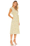 1.State Honeysuckle Flounce Sleeve Wrap Dress, Size 8 by Vanessa Jane