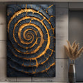 Black and Gold Spiral Wall Art by Tailored Canvases