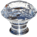 GlideRite 1-5/8" Clear K9 Crystal Polished Chrome Base Cabinet Knob (Set of 10) by Vanessa Jane