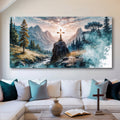 Cross On A Hill Faith Wall Art by Tailored Canvases