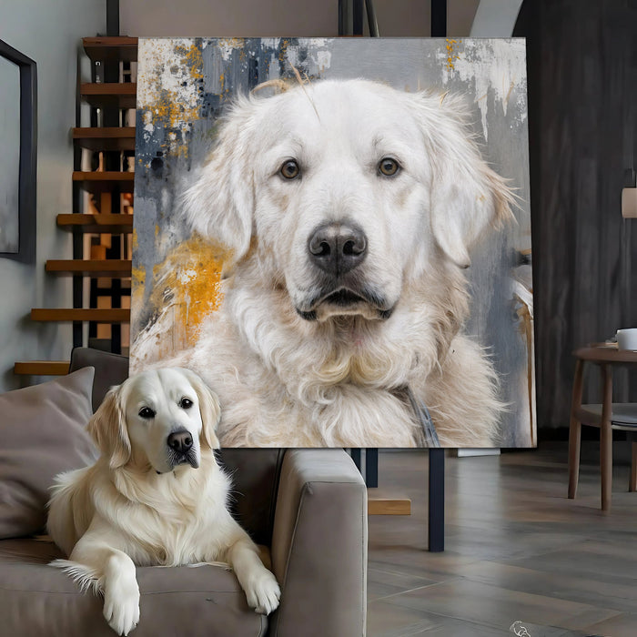 Customized Pet Portrait Abstract Wall Art by Tailored Canvases
