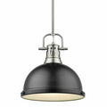 Golden Lighting Duncan 14 Inch Large Pendant Duncan - 3604-L PW-BLK - Transition by Vanessa Jane