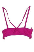Gossip Pink Sporty Lattice-Back Bikini Top by Vanessa Jane