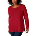 Charter Club Women's Plus Size Seed-Stitched Tunic Sweater, Size 0X by Vanessa Jane