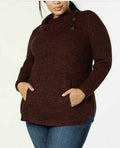Style & Co. Womens Marled Envelope Neck Pullover Sweater by Vanessa Jane