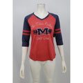 Champion NCAA Mississippi Old Miss Rebels Womens Poly+ Raglan Tee, Size Medium by Vanessa Jane