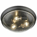 Millennium Lighting 14 3-light Metal Flushmount Light in Clear/Matte Black by Vanessa Jane