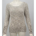 American Rag Womens Juniors Lace-Up-Sleeve Sweater Egret, Size Small by Vanessa Jane