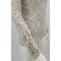 American Rag Womens Juniors Lace-Up-Sleeve Sweater Egret, Size Small by Vanessa Jane