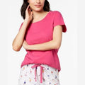 Charter Club Cotton Short-Sleeve Soft Knit Pajama Top by Vanessa Jane