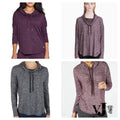 Calvin Klein Performance Marled Cowl-Neck Top Womens by Vanessa Jane