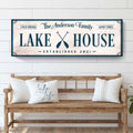 Personalized Lake House Sign IV by Tailored Canvases