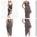 Material Girl Juniors Printed Asymmetrical Satin Dress by Vanessa Jane