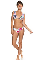 Roxy Womens Urban Waves Elongated Tri Top Bright White Tallows by Vanessa Jane