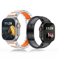 Steel & Silicone Apple Watch Band Series 11/10/9/8/7/6/5/4/ SE / Ultra 1/2/3 by Arleathercraft
