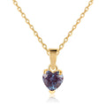 Alexandrite Yellow Gold Heart Necklace by Fine Color Jewels