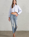 Mid Rise Ankle Skinny Jeans by Boutique 23