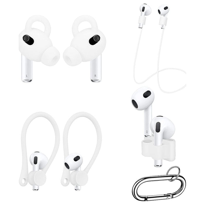 White Silicone Accessories Kit - Apple AirPods 3 (3rd Generation) by Zerodamage Sahara Case LLC
