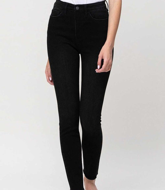 Sawyer High Rise Ankle Skinny - Washed Black by Boutique 23