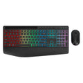Rechargeable Silent Wireless Keyboard & Mouse Combo - RGB Backlight, Phone Holder by Zerodamage Sahara Case LLC