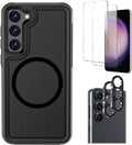 Bundle: Armor Series Case with Tempered Glass Screen and Camera Protector - Samsung Galaxy S23 by Zerodamage Sahara Case LLC