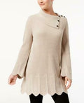 Style & Co Petites Scallop-Edge Sweater by Vanessa Jane
