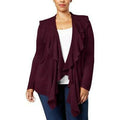 Karen Scott Plus Size Luxsoft Ruffled Cardigan by Vanessa Jane