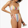 Bar III Bold Stripe Printed Bikini Top by Vanessa Jane