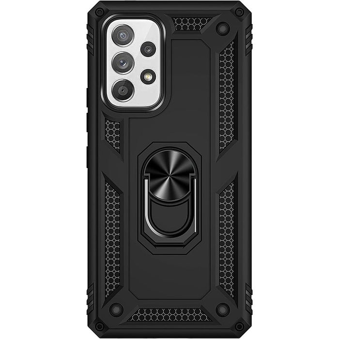 Black Military Kickstand Case with Belt Clip - Samsung Galaxy A53 5G by Zerodamage Sahara Case LLC