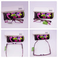 Vera Bradley Jennifer Eyeglasses + 1.00 With Power Purple Punch by Vanessa Jane