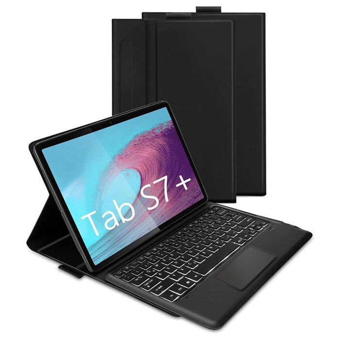 Navigate Series Keyboard Folio with Mouse Pad Case - Galaxy Tab S7 Plus and S7 FE by Zerodamage Sahara Case LLC