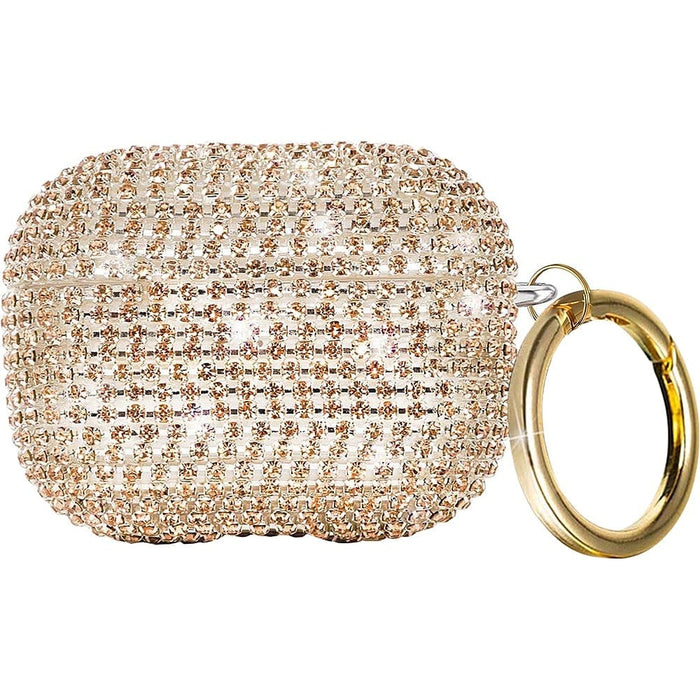 Gold Rhinestone Case - Apple AirPods 3 (3rd Generation) by Zerodamage Sahara Case LLC