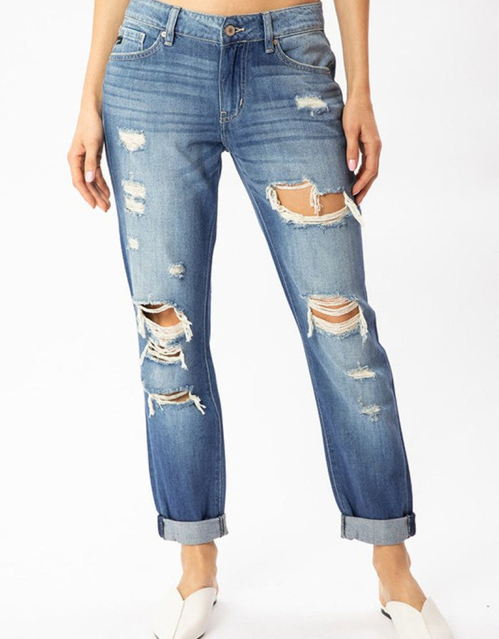 Mid Rise Boyfriend Jean by Boutique 23