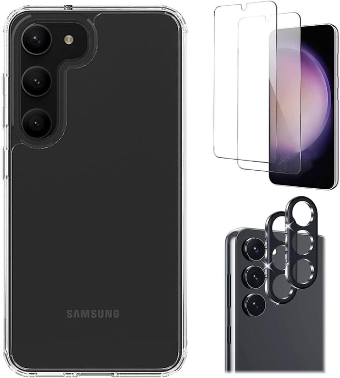 Bundle: Venture Series Case with Tempered Glass Screen and Camera Protector - Samsung Galaxy S23 by Zerodamage Sahara Case LLC