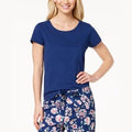 Charter Club Cotton Short-Sleeve Soft Knit Pajama Top by Vanessa Jane