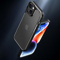 iPhone 15 Carbon-Fiber Case - Rugged Protection | Venture Series by Zerodamage Sahara Case LLC
