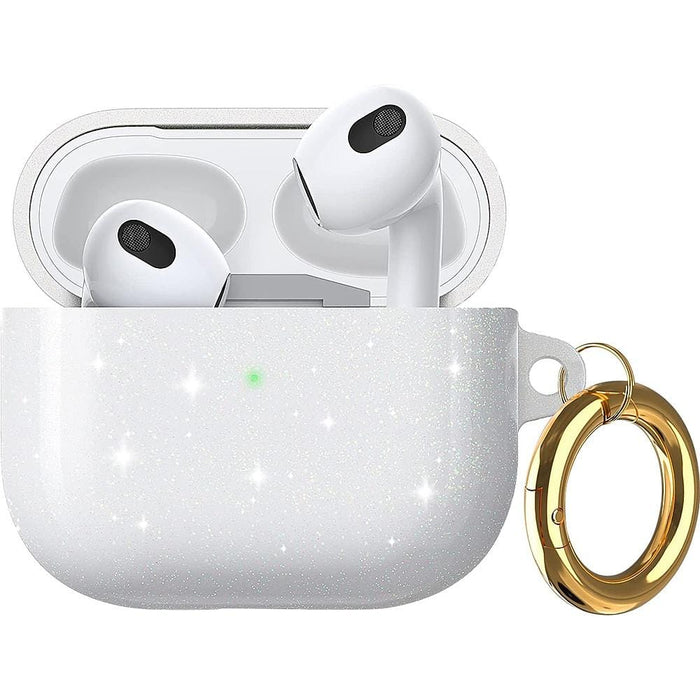 White Sparkle Case - Apple AirPods (3rd generation) by Zerodamage Sahara Case LLC